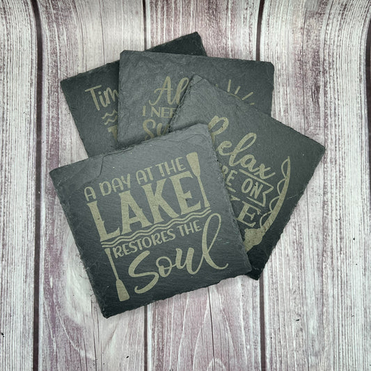 Lake Life Slate Coasters