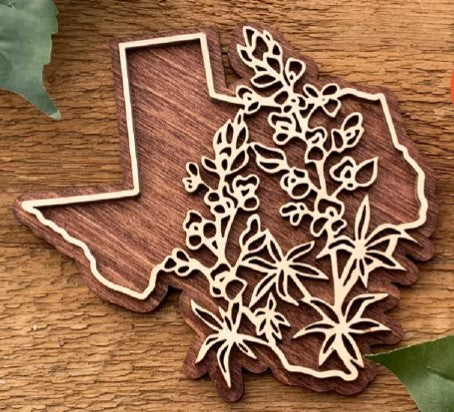 Laser Cut Texas Bluebonnet Wall Decor